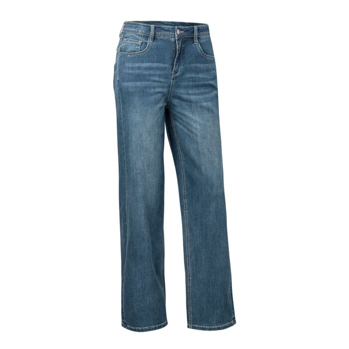 Artime Jean 5-pockets de coupe wide-fit pour dames , blue denim