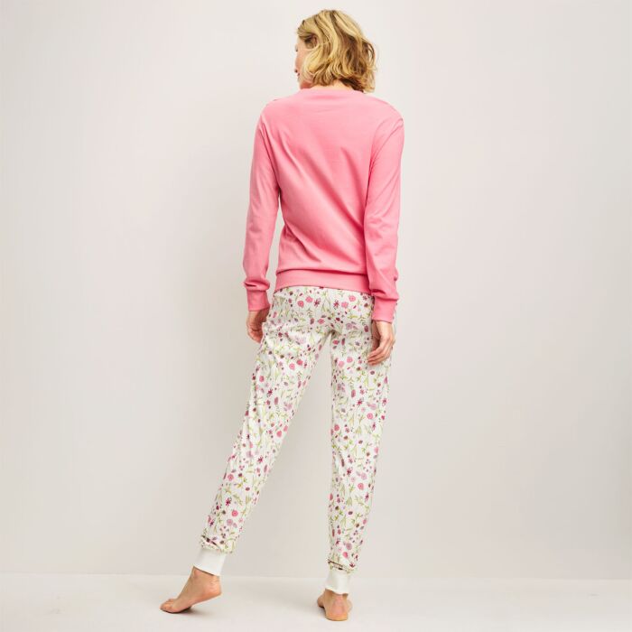 Calida langarm Damenpyjama mit Bündchen