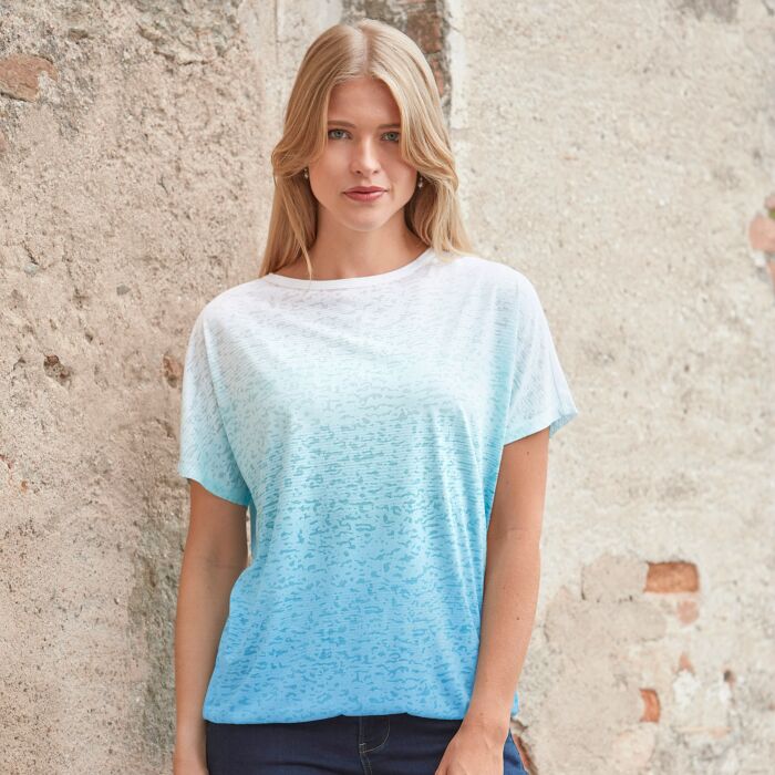 Leichtes T-Shirt in Burnout-Optik
