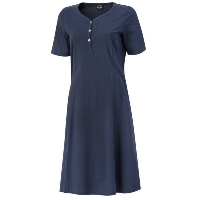 Jersey Kleid in A-Linien Form mit Knopfleiste