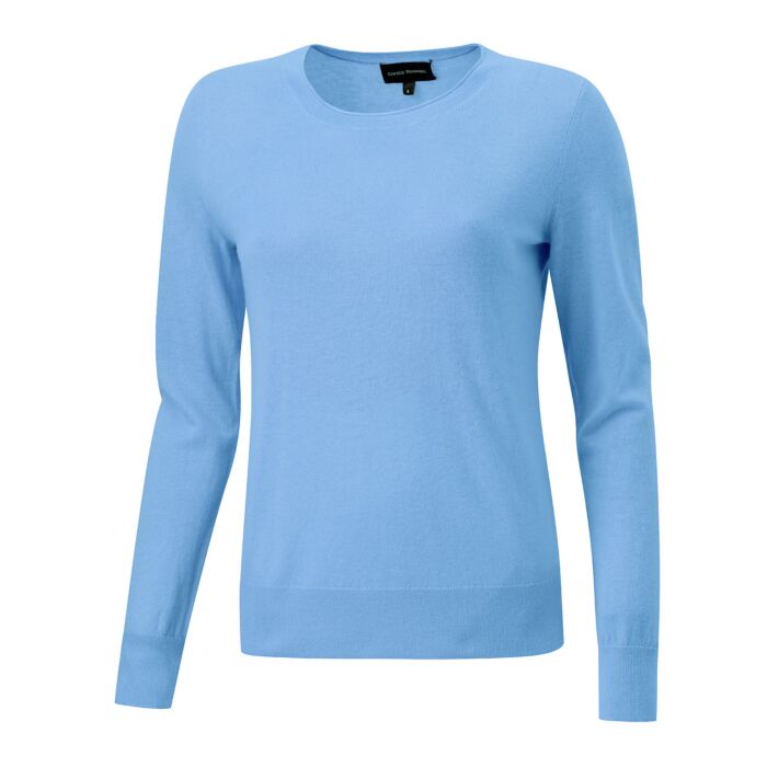 Cashmere Damen Hallhuber Kaschmir Pullover Blau Hallhuber Pullover