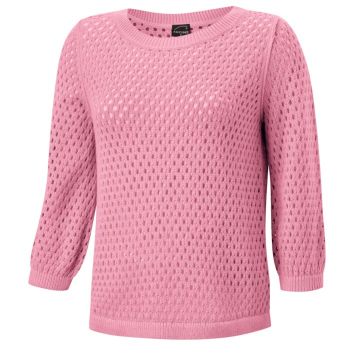 Pull-over ajouré en maille, à encolure arrondie