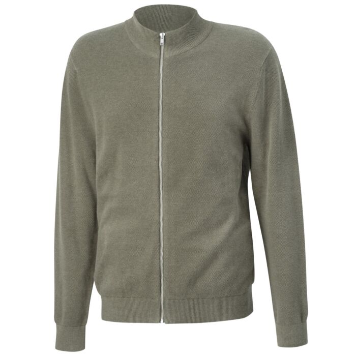 Cardigan en tricot, à col montant et glissière