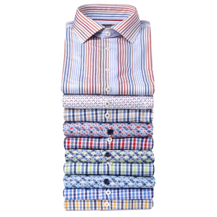 Chemise imprimée à manches courtes en coton hommes