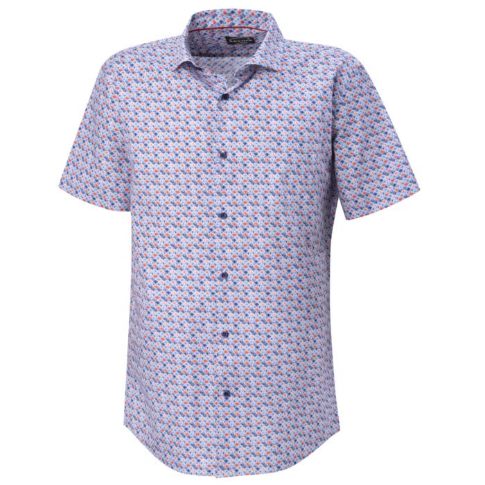 Chemise imprimée à manches courtes en coton hommes