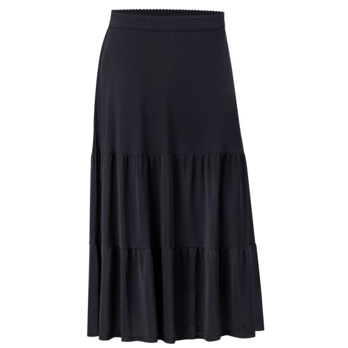Midi Jupe in A-Linien Form mit Elastbund