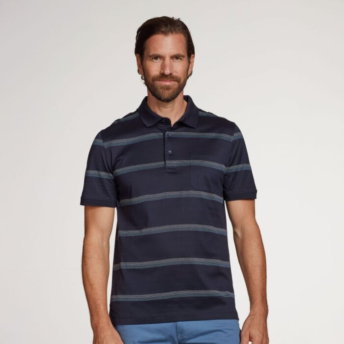 Mercerisiertes Poloshirt gestreift für Herren