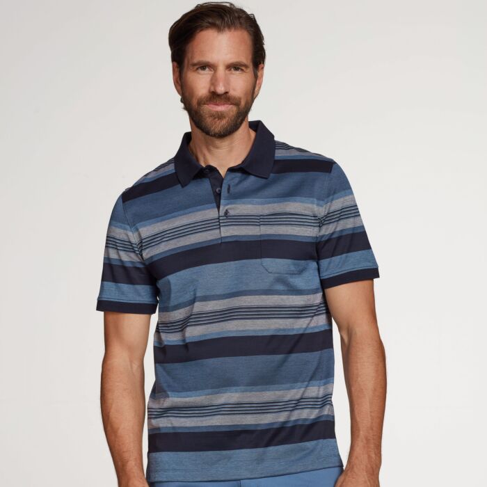 Mercerisiertes Poloshirt gestreift für Herren