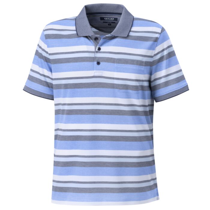 Kurzarm Herren Poloshirt gestreift