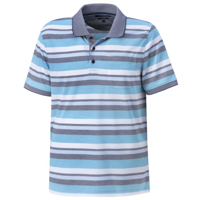 Kurzarm Herren Poloshirt gestreift
