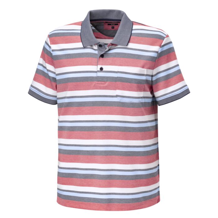 Kurzarm Herren Poloshirt gestreift