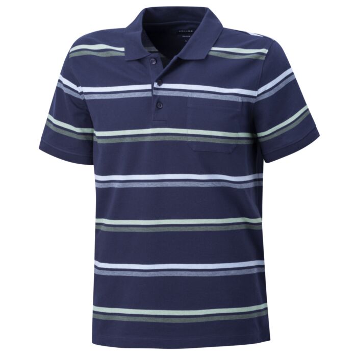 Herren Polo Piqué Shirt gestreift