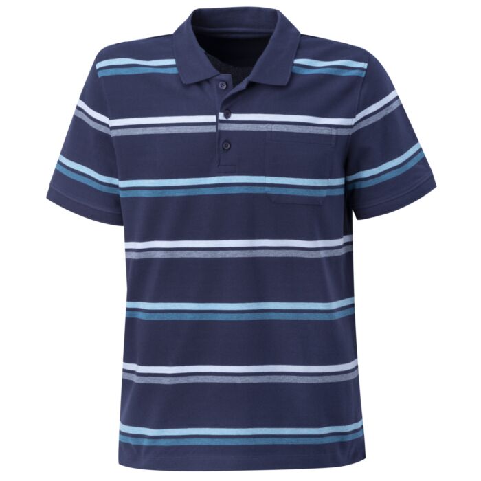 Herren Polo Piqué Shirt gestreift