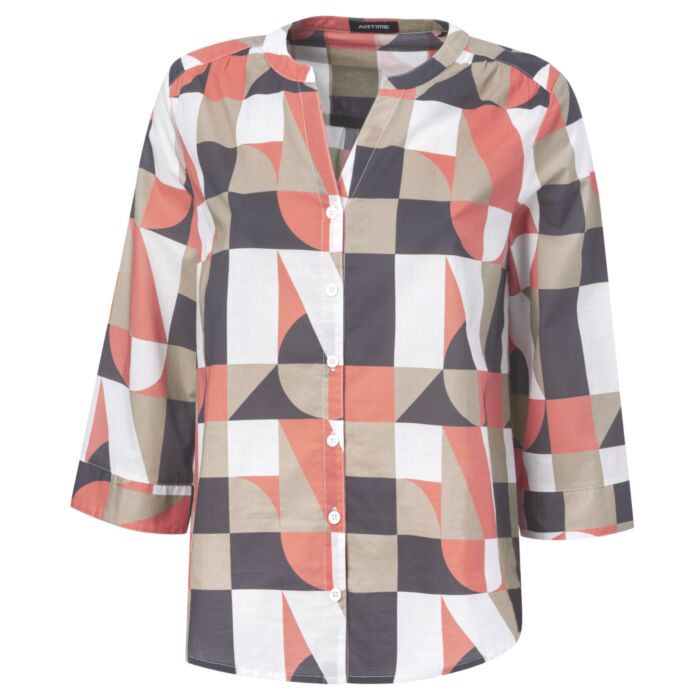 Damen Bluse mit geometrischem Print