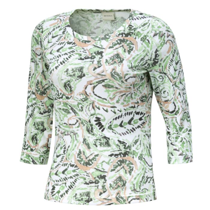 Shirt côtelé avec imprimé allover