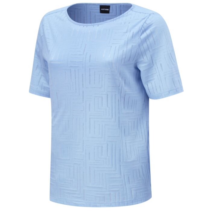Ausbrenner-Shirt mit geometrischem Muster.