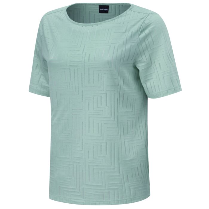 Ausbrenner-Shirt mit geometrischem Muster.