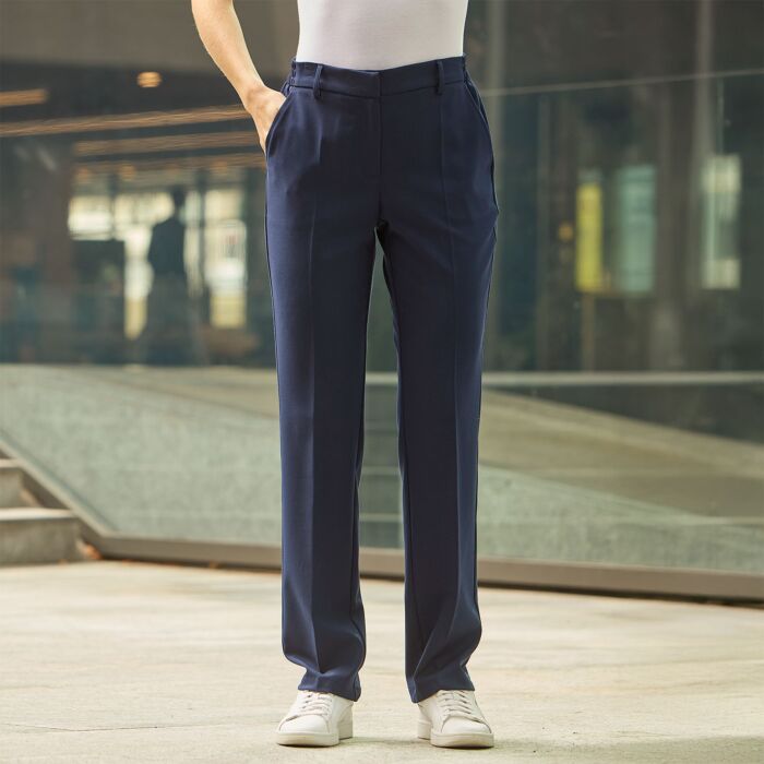 Pantalon de costume ajusté avec plis marqués