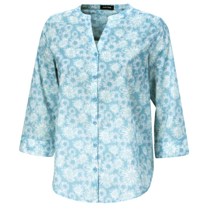 Blouse en coton à manches 3/4 et imprimé allover