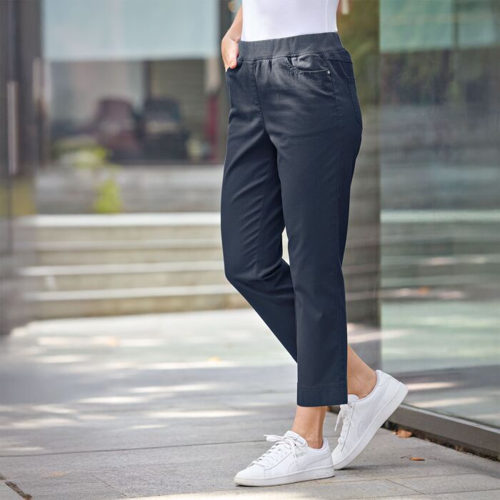 Pantalon 7/8 pour dames avec taille élastique