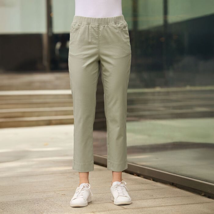 Pantalon 7/8 pour dames avec taille élastique