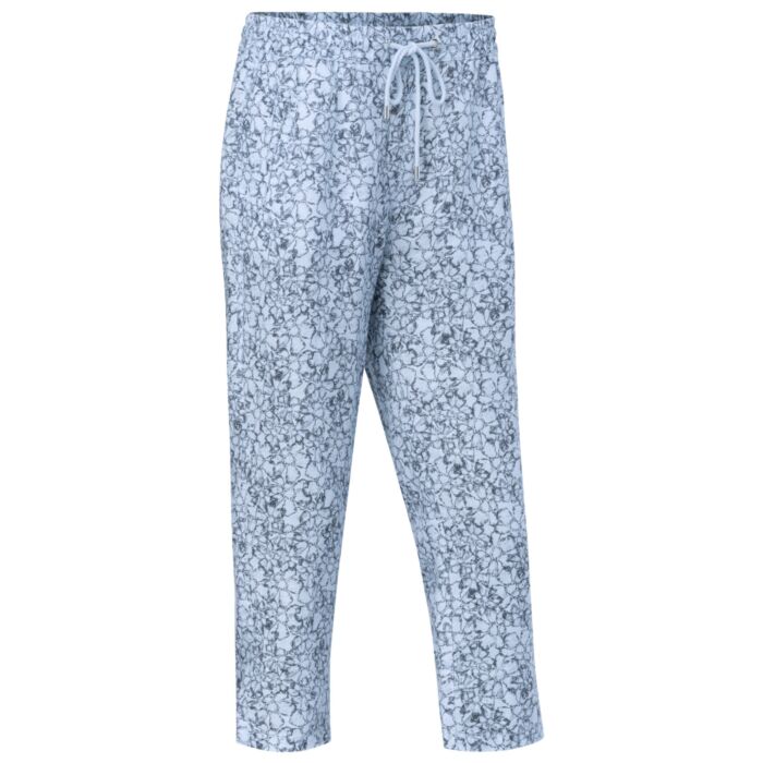 Pantalon en lin avec impression all-over, idéal pour l'été