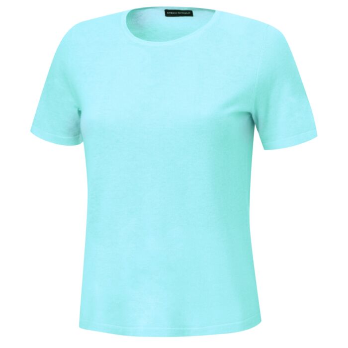 Sommerlicher kurzarm Pullover aus Kaschmir-Seide