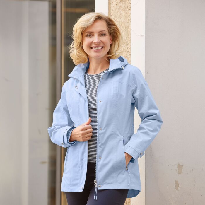 Wasserdichte Funktionsjacke mit abnehmbarer Kapuze