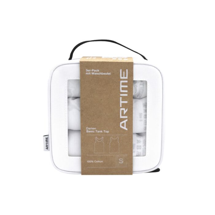 Basic Tank Top 3er Pack inkl. Waschbeutel