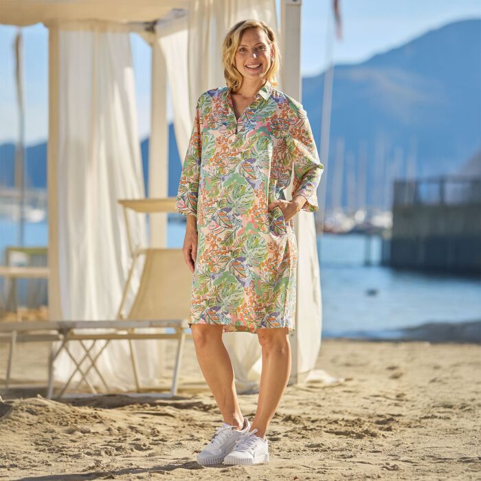 Robe-tunique avec col rabattu