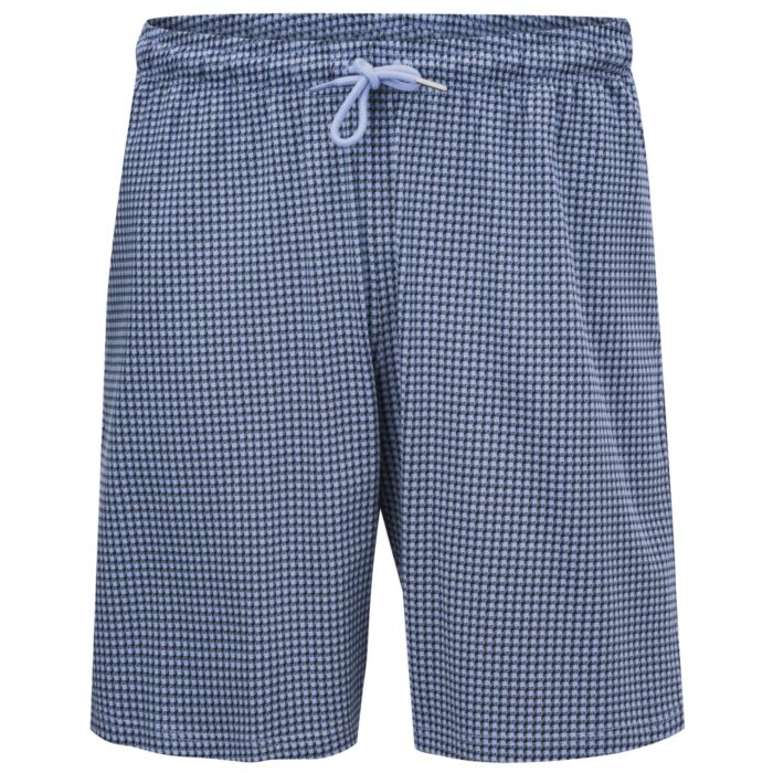 Bedruckte Pyjama Shorts mit 2 Seitentaschen blau