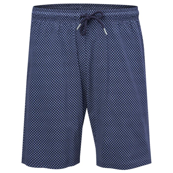 Bedruckte Pyjama Shorts mit 2 Seitentaschen marine