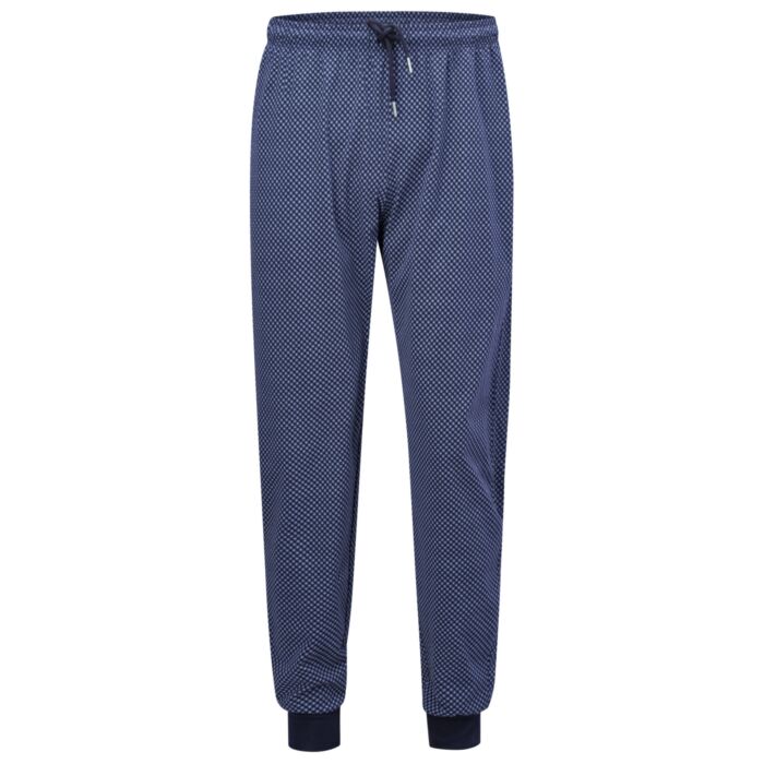 Bedruckte Pyjama Hose mit Bündchenabschluss marine