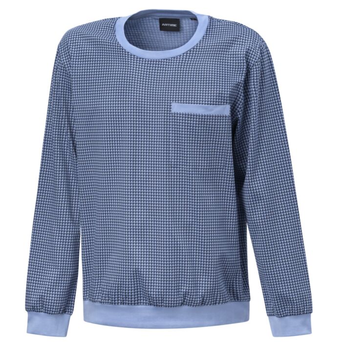 Bedrucktes Pyjama Shirt mit Bündchenabschluss