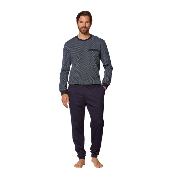 Bedrucktes Pyjama Shirt mit Bündchenabschluss