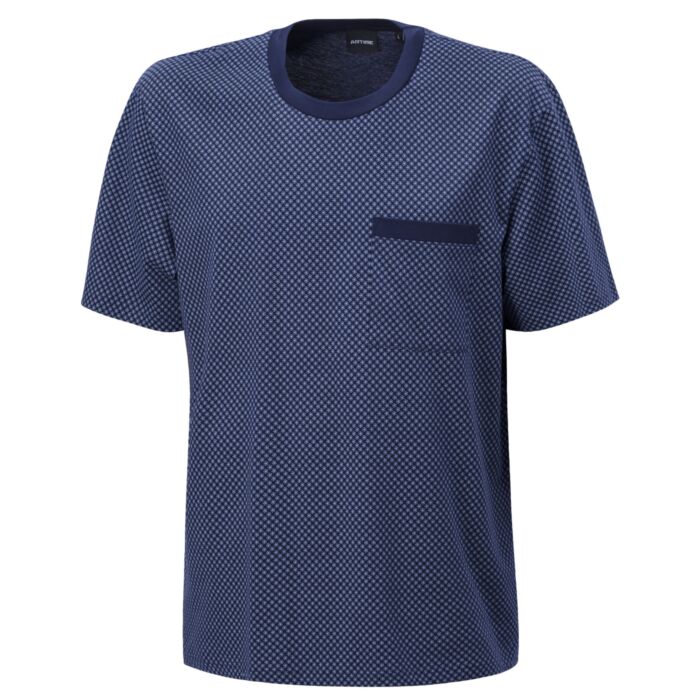 Herren T-Shirt mit Alloverprint marine