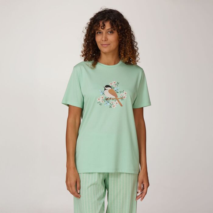 T-shirt pyjama pour dames avec motif imprimé