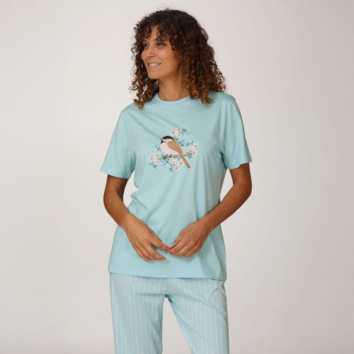 T-shirt pyjama pour dames avec motif imprimé