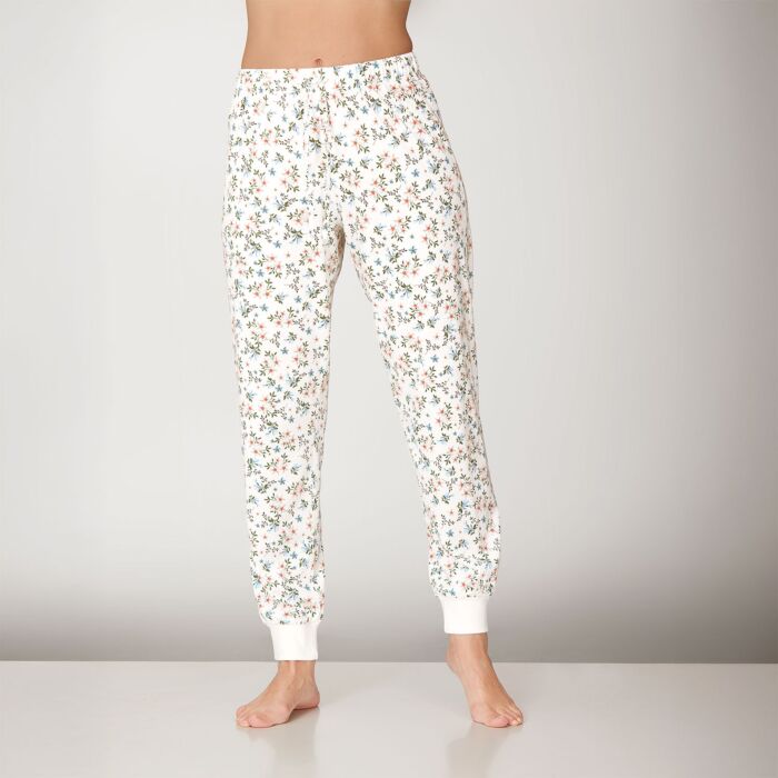 Bedruckte Pyjama Hose mit Bündchenabschluss