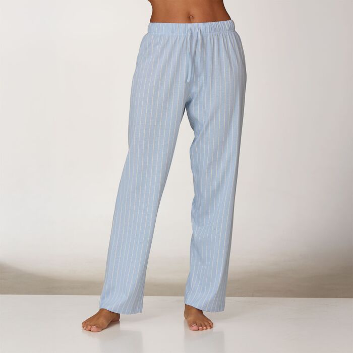 Gestreifte Pyjama Hose, gerade geschnitten