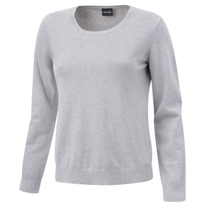 Pull à encolure arrondie pour dames, doux et contenant du cachemire