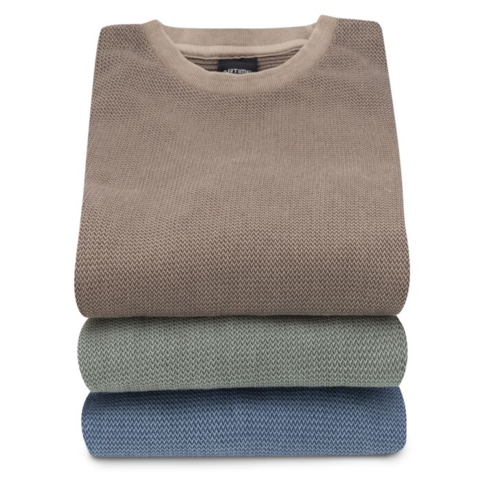 Jacquard Pullover mit Fischgrätmuster