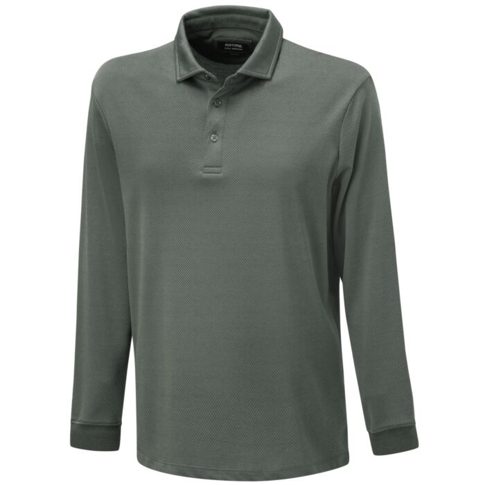 Langarm Poloshirt mit Knopfleiste