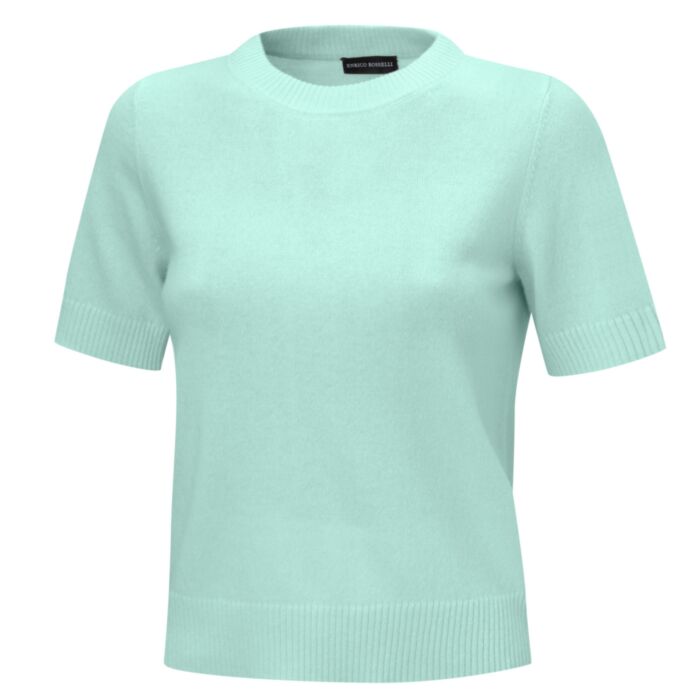 Kurzarm Pullover aus Kaschmir GOTS-Zertifiziert
