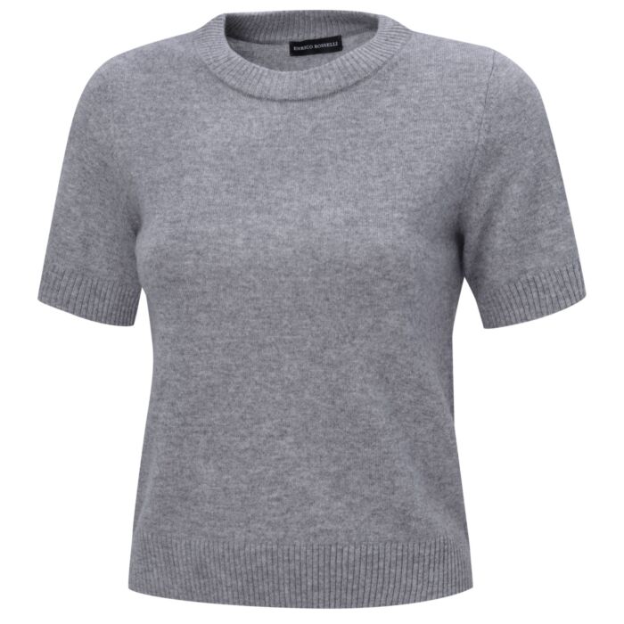 Kurzarm Pullover aus Kaschmir GOTS-Zertifiziert