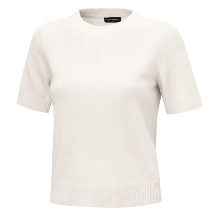 Kurzarm Pullover aus Kaschmir GOTS-Zertifiziert