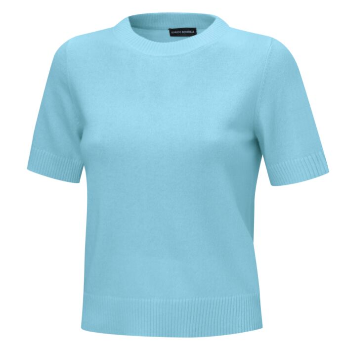 Kurzarm Pullover aus Kaschmir GOTS-Zertifiziert
