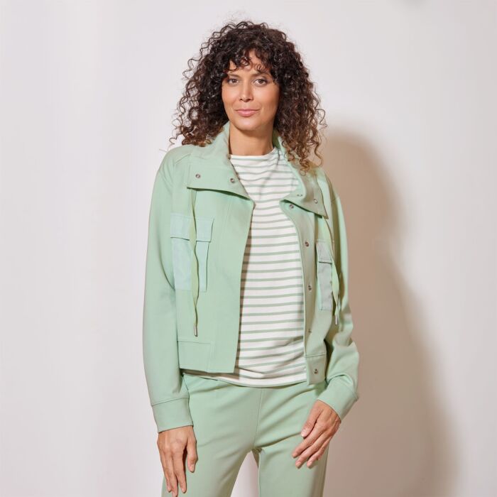 Sweatjacke mit Stehkragen