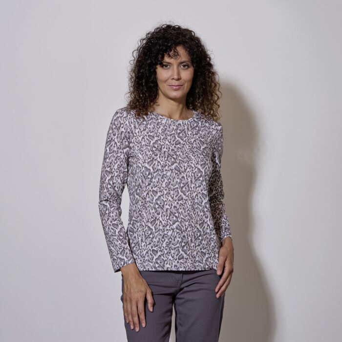 Langarmshirt mit Animal-print