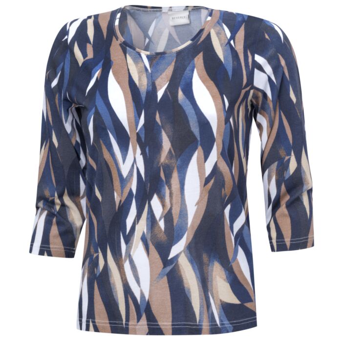 Shirt mit Allover-Print und 3/4 Ärmeln